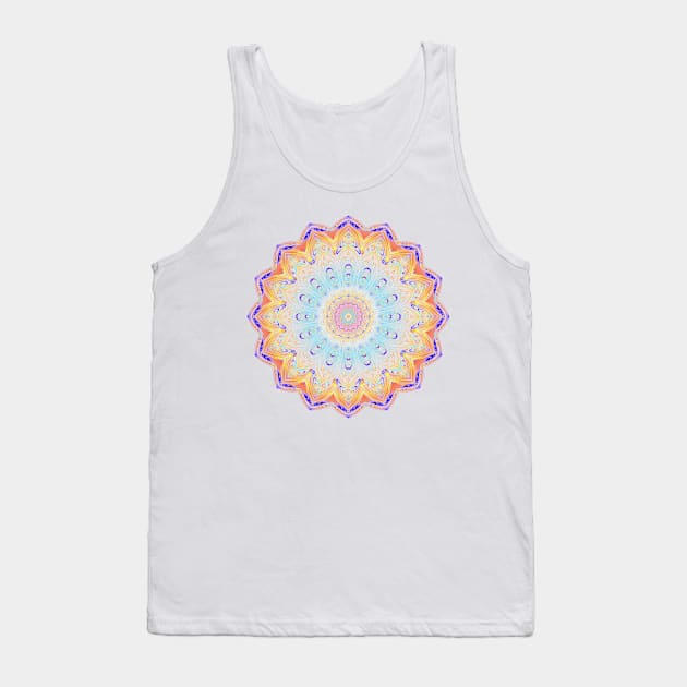 Mandala Geometry Fractal Sacred Yoga Art Mantra Good Vibe Tank Top by twizzler3b